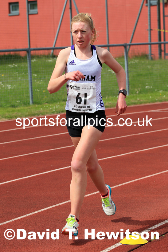 2022 North Eastern Counties AA 10000 metres Champs., Chester le Street, Sat,. May 21st. Photo: David T. Hewitson/Sports for All Pics